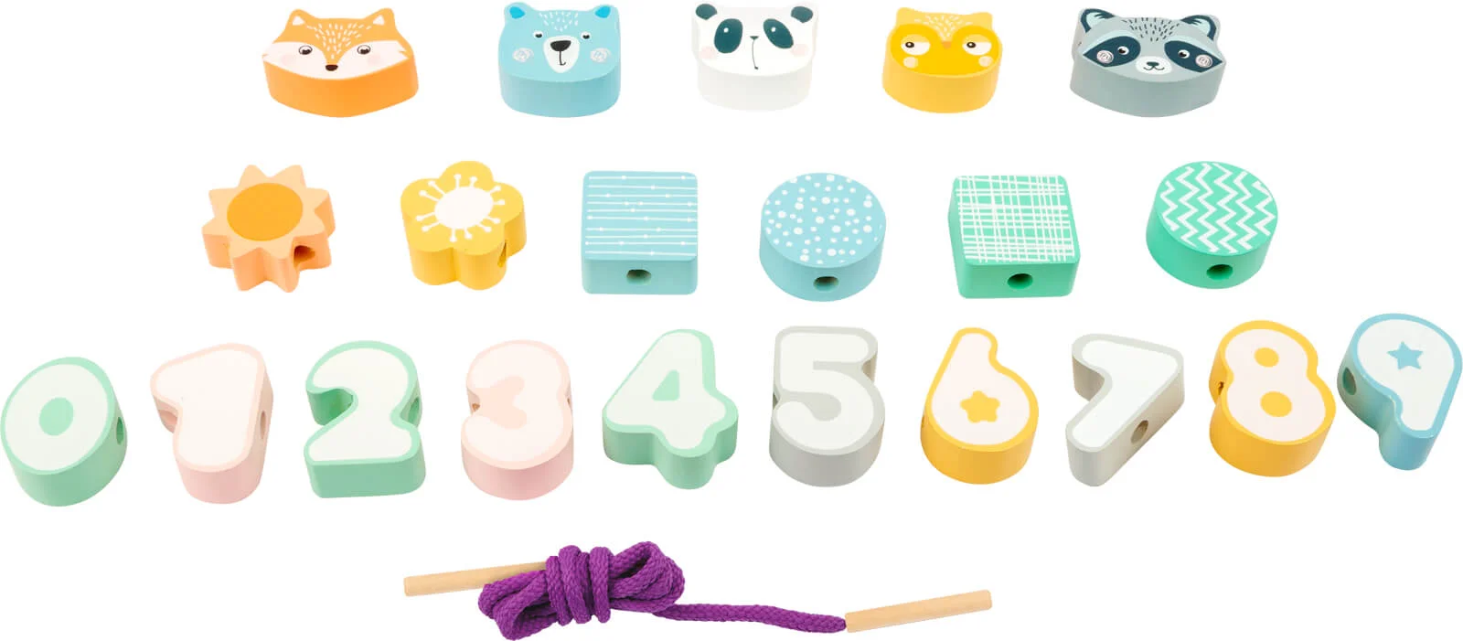 Juego para Enhebrar en Color Pastel Small Foot® - Imagen 2