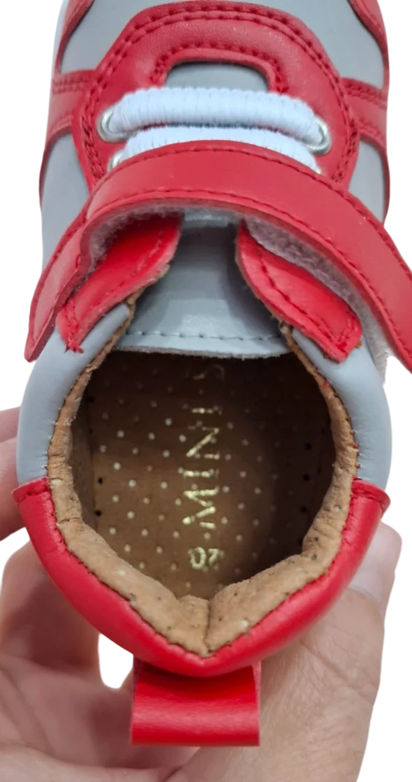 Calzado Barefoot Bamba GRIS y ROJO MiniShuu – Talla 20 - Imagen 3