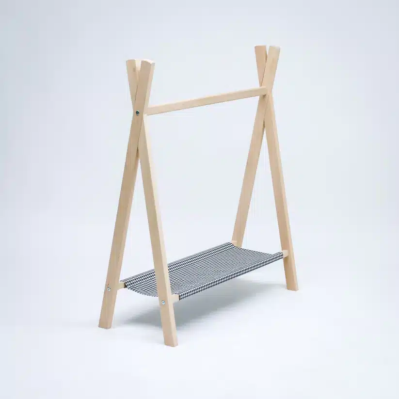 Perchero Madera y Tela