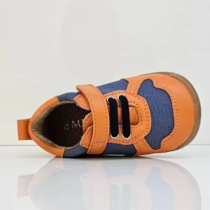 Calzado Barefoot Bamba AZUL y NARANJA MiniShuu – Talla 19